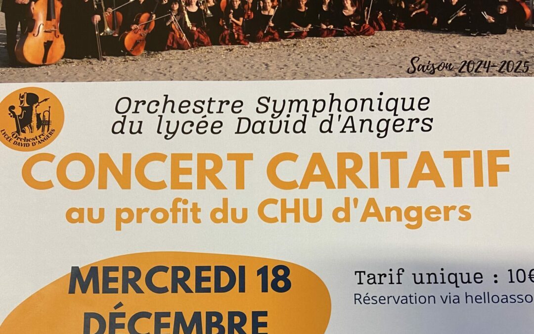 Concert de l’Orchestre du lycée David d’Angers le 18 décembre